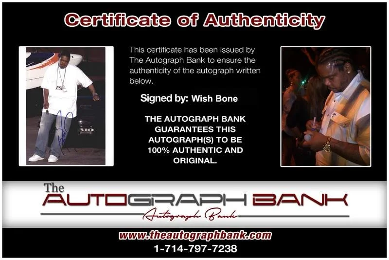 Wish Bone — Wish Bone Thugs N Harmony signed rap 8x10 photo W/Cert Autographed (A1231), изображение 2