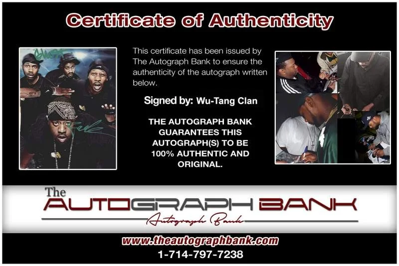 Wu-Tang Clan — Wu-Tang Clan authentic signed rap 8x10 photo W/Certificate Autographed (A1258), image 2