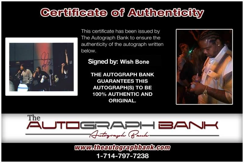 Wish Bone — Wish Bone Thugs N Harmony signed rap 8x10 photo W/Cert Autographed (A1241), image 2