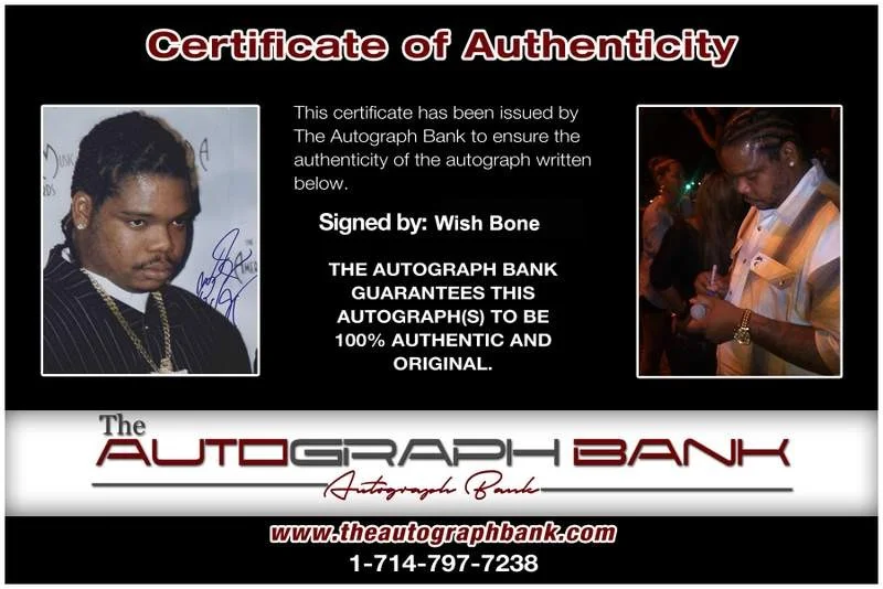 Wish Bone — Wish Bone Thugs N Harmony signed rap 8x10 photo W/Cert Autographed (A1250), изображение 2