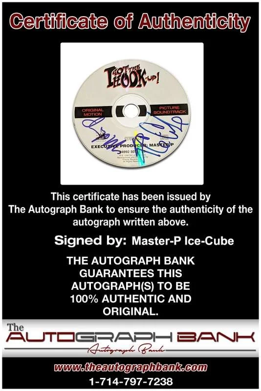 Master P, Ice Cube — No Limit Master P Ice Cube signed I Got The Hook Up CD W/Certificate Autographed, image 2