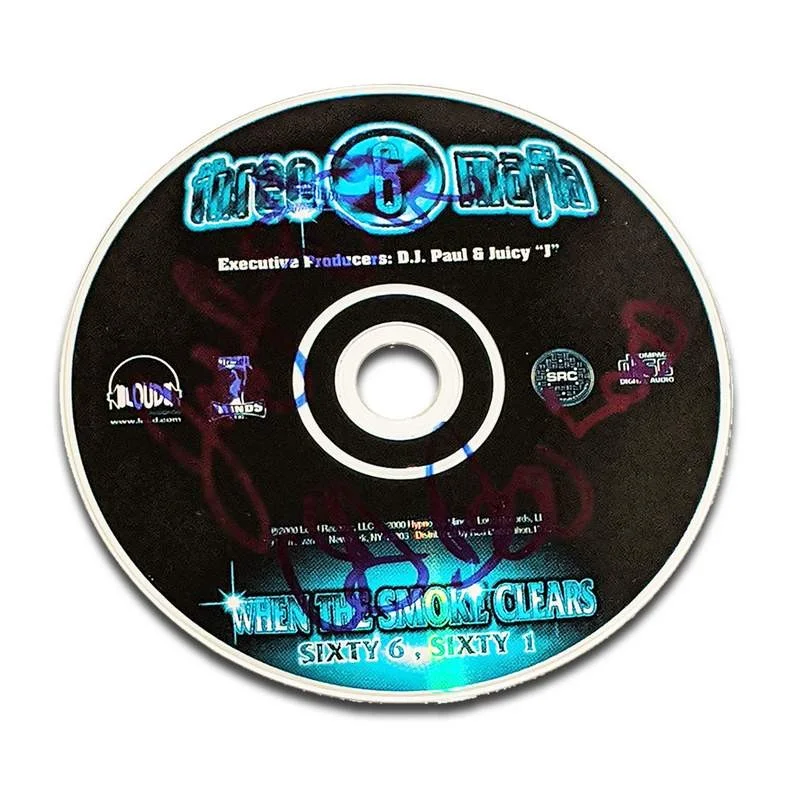 Lord Infamous, Juicy J, Gangsta Boo and Dj Paul — Three 6 Six Mafia signed 666 CD Lord Infamous Juicy J Gangsta Boo Dj Paul RARE