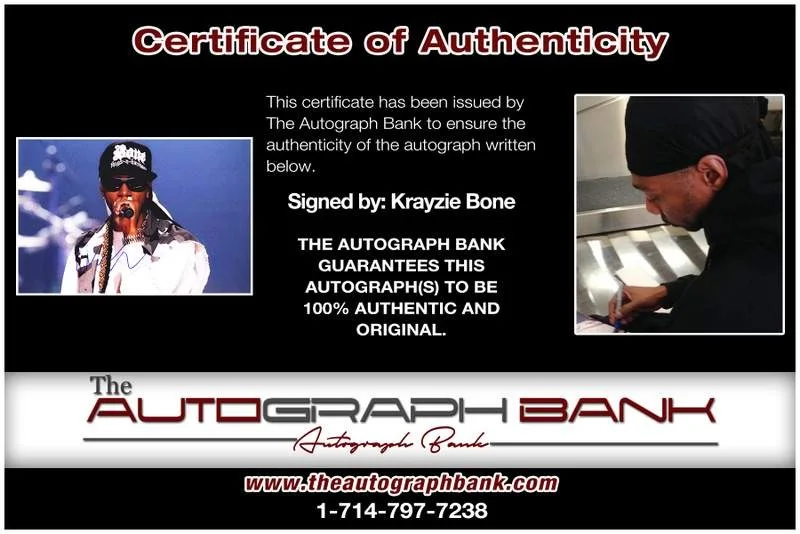 Krayzie Bone — Bone Thugs N Harmony Krayzie Bone authentic signed 10x15 photo |CERT A0001, image 2