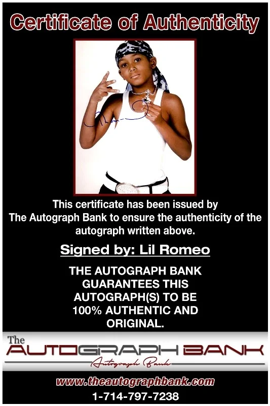 Lil Romeo — Lil Romeo TRU authentic signed RAPPER 10x15 photo W/Cert Autographed 26-a, изображение 2