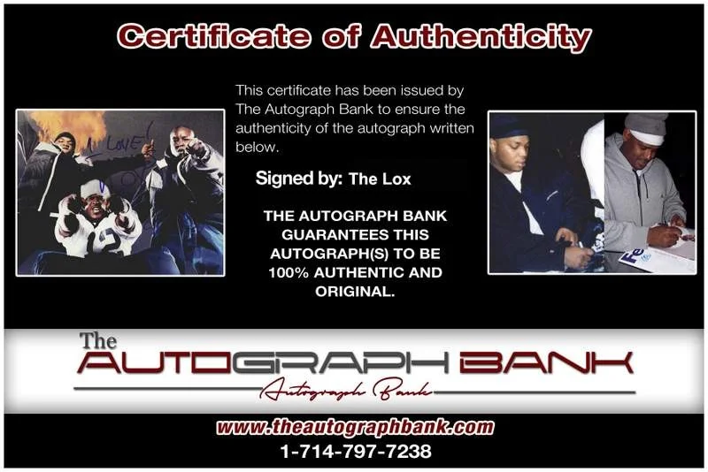 The Lox — The Lox authentic signed rap 8x10 photo W/Certificate Autographed (A1166), изображение 2