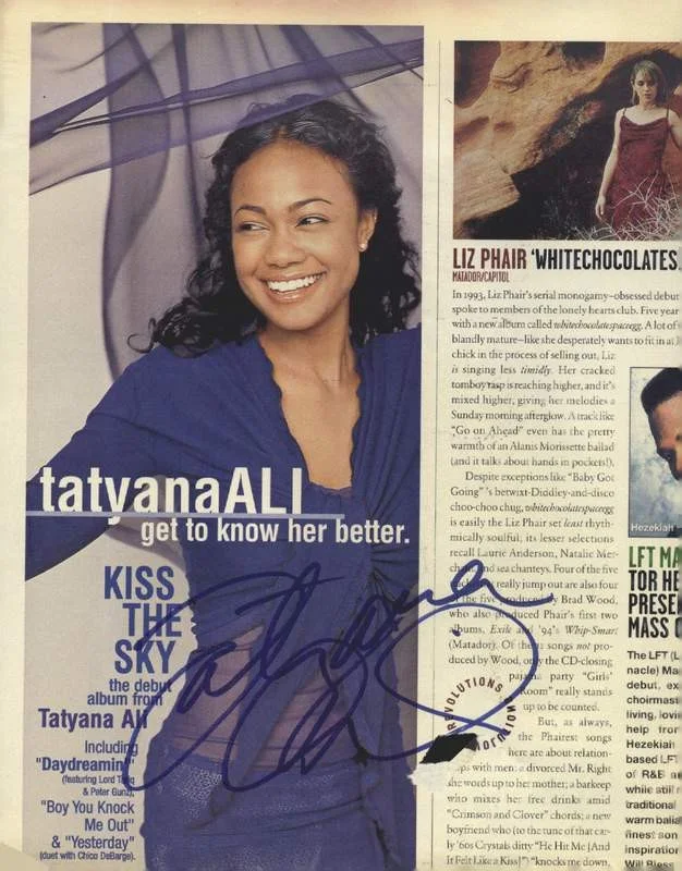 Tatyana Ali — Tatyana Ali authentic signed rap 8x10 magazine page /Certificate Autographed A67