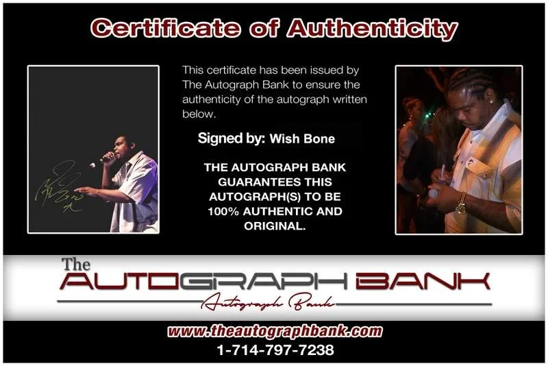 Wish Bone — Wish Bone Thugs N Harmony signed rap 8x10 photo W/Cert Autographed (A1223), изображение 2