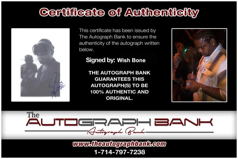 Wish Bone — Wish Bone Thugs N Harmony signed rap 8x10 photo W/Cert Autographed (A1236), изображение 2