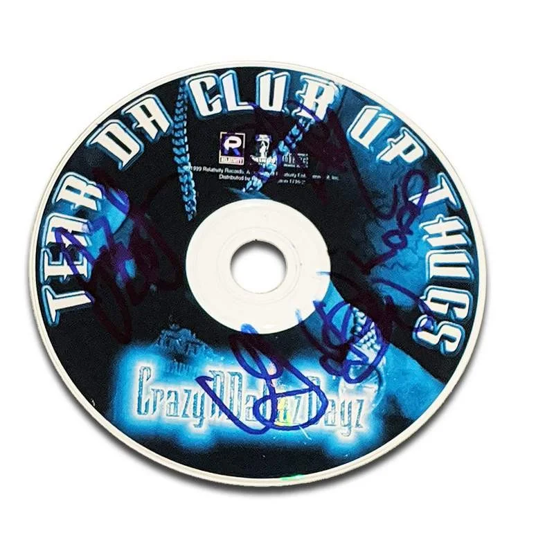 Juicy J, Dj Paul, Lord Infamous and Gangsta Boo — 666 Triple Three Six Mafia signed CD W/Juicy J Dj Paul Lord Infamous Gangsta Boo