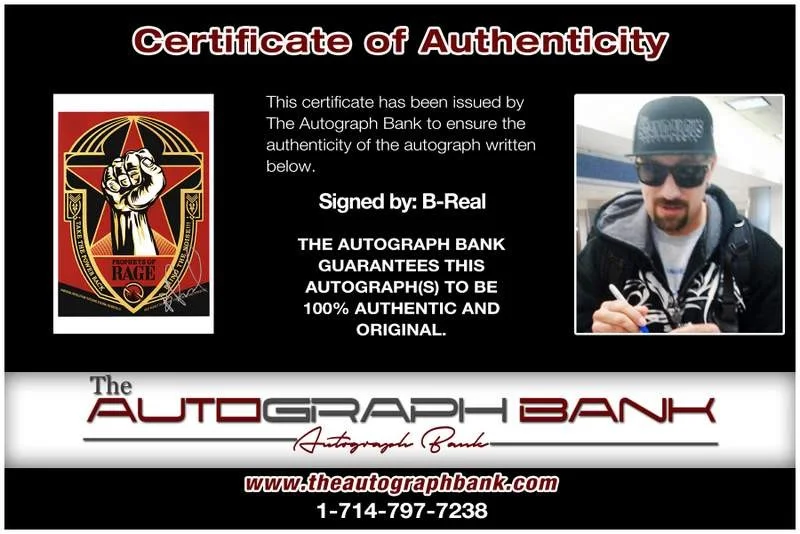 B-Real — Cypress Hill B-Real authentic signed rap 10x15 photo W/Cert Autographed A2, изображение 2