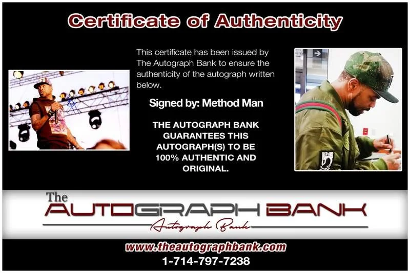 Method Man — Wu Tang Clan Method Man authentic signed rap 10x15 photo |Cert Autographed A0006, image 2