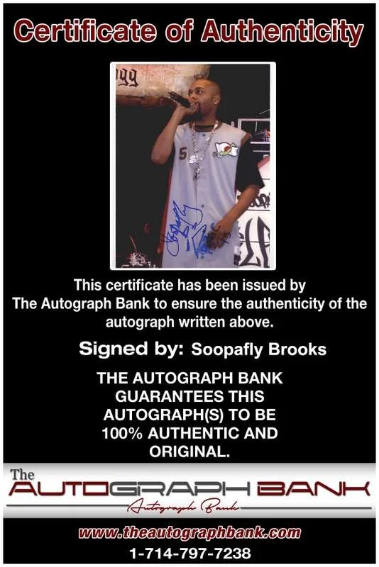 Soopafly Brooks — Soopafly Brooks authentic signed rap 8x10 photo W/Certificate Autographed A1125, image 2