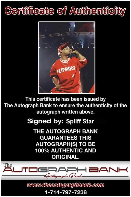 Spliff Star — Spliff Star authentic signed rap 8x10 photo W/Certificate Autographed (A1131), image 2