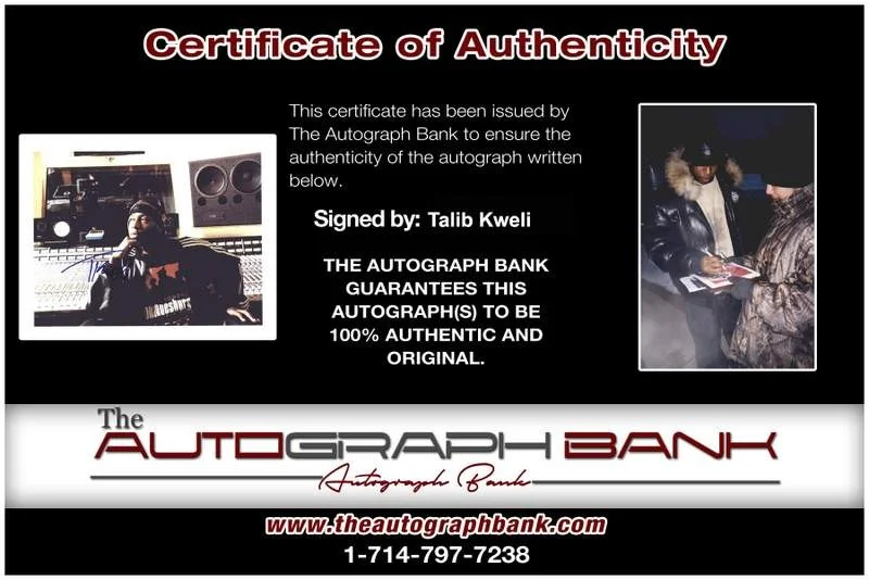 Talib Kweli — Talib Kweli authentic signed rap 8x10 photo W/Certificate Autographed (A1154), image 2