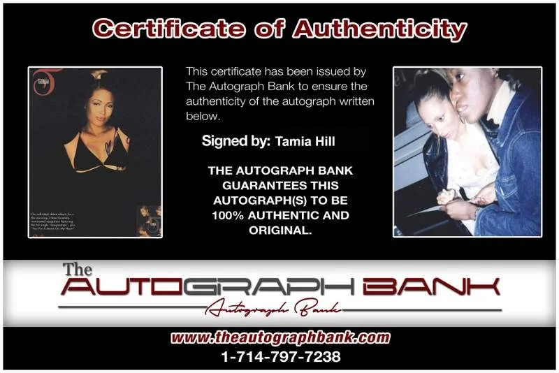 Tamia Hill — Tamia Hill authentic signed rap 8x10 magazine page W/Certificate Autographed A64, image 2