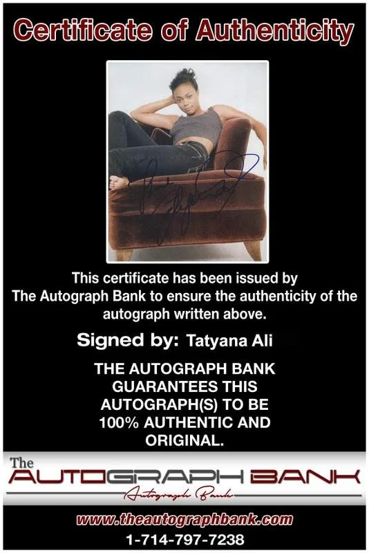 Tatyana Ali — Tatyana Ali authentic signed rap 8x10 photo W/Certificate Autographed (A1161), изображение 2