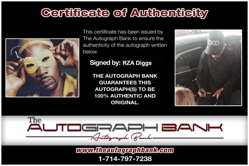 Rza — Wu Tang Clan Rza authentic signed rap 8x10 photo W/Certificate Autographed A1041, image 2