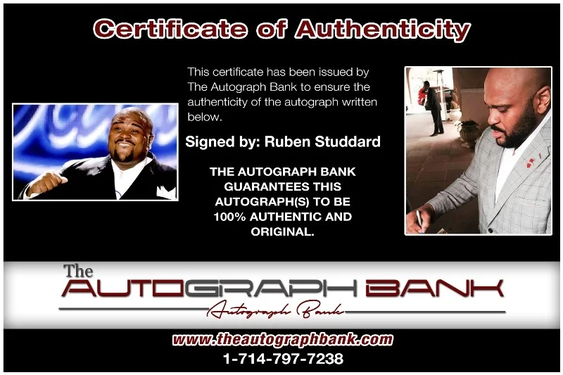Ruben Studdard — Ruben Studdard authentic signed RAP 8x10 photo W/ Certificate Autographed 125-l, изображение 2