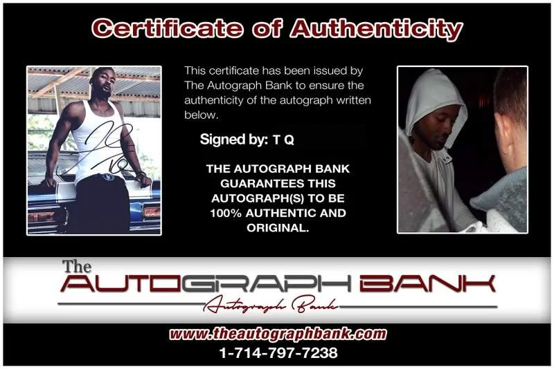 Tq — T Q Of authentic signed rap 8x10 photo W/Certificate Autographed (A1150), изображение 2