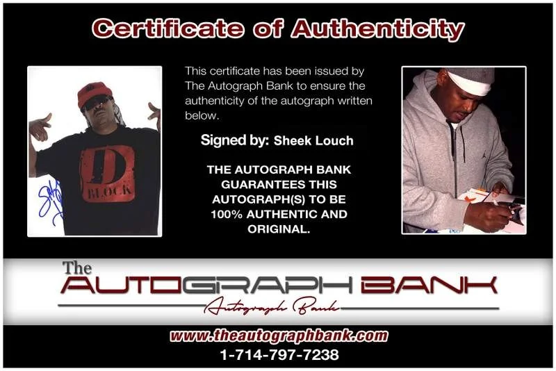 Sheek Louch — The Lox Sheek Louch signed rap 8x10 photo W/Certificate Autographed (A1072), image 2
