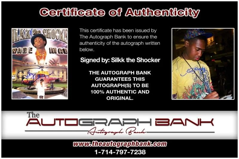 Silkk the — Silkk the Shocker authentic signed rap 8x10 photo W/Cert Autographed A00371, image 2