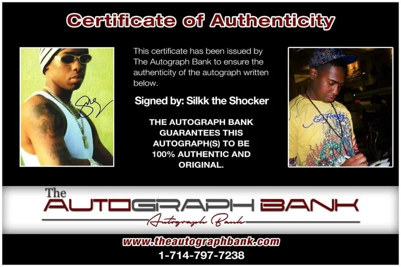 Silkk the — Silkk the Shocker authentic signed rap 8x10 photo W/Cert Autographed A00387, изображение 2