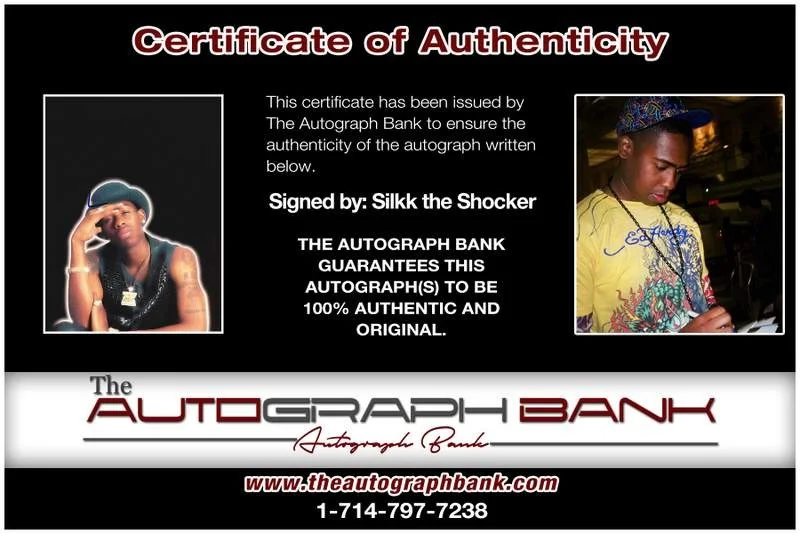 Silkk the — Silkk the Shocker authentic signed rap 8x10 photo W/Cert Autographed A00369, изображение 2
