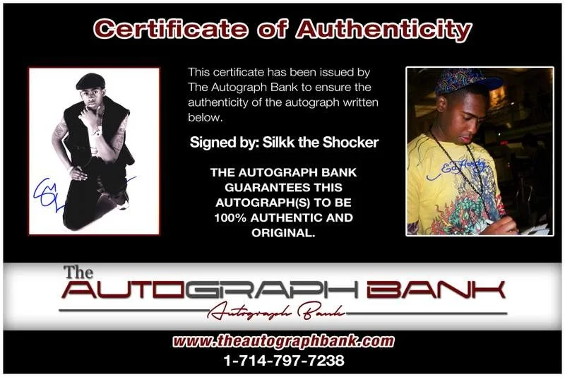 Silkk the — Silkk the Shocker authentic signed rap 8x10 photo W/Cert Autographed A00375, image 2