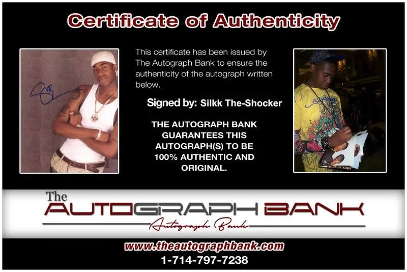 Silkk The Shocker — Silkk The-Shocker authentic signed rap 8x10 photo W/Certificate Autographed 1077, image 2