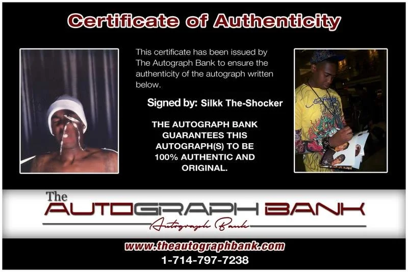 Silkk The Shocker — Silkk The-Shocker authentic signed rap 8x10 photo W/Certificate Autographed 1084, image 2
