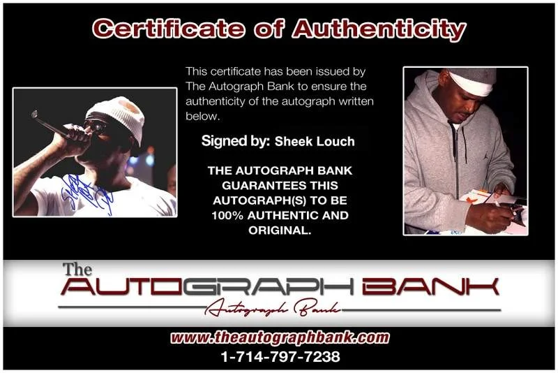 Sheek Louch — The Lox Sheek Louch signed rap 8x10 photo W/Certificate Autographed (A1065), image 2
