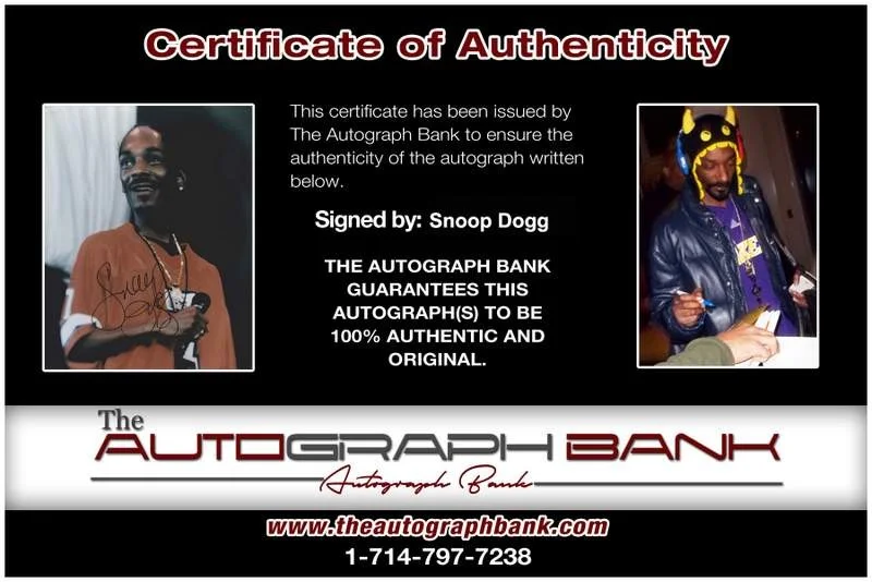 Snoop Dogg — Snoop Dogg Dog authentic signed rap 8x10 photo W/Certificate Autographed (A1105), изображение 2