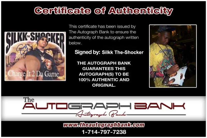 Silkk The Shocker — Silkk The-Shocker authentic signed rap 8x10 photo W/Certificate Autographed 1096, image 2