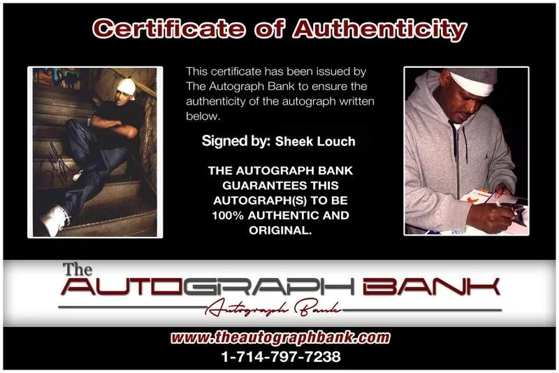 Sheek Louch — The Lox Sheek Louch signed rap 8x10 photo W/Certificate Autographed (A1070), image 2