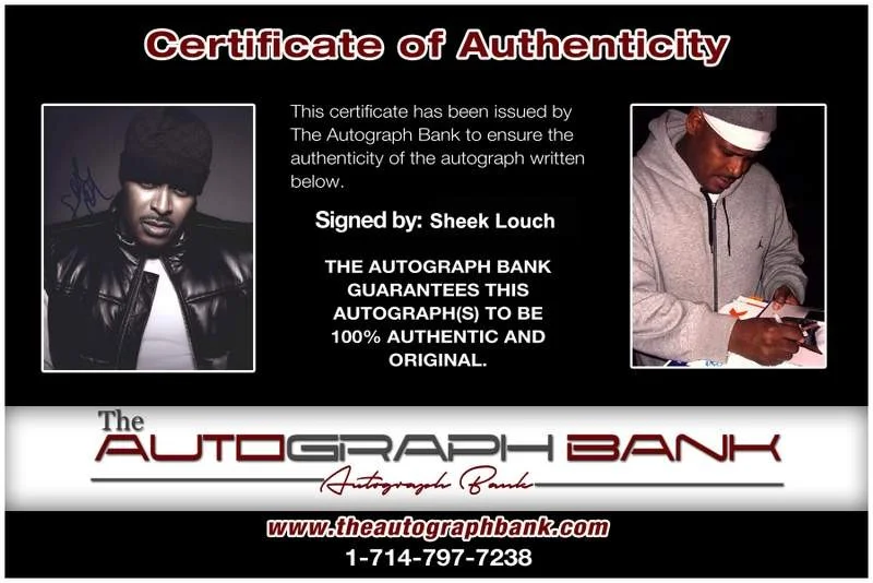 Sheek Louch — The Lox Sheek Louch signed rap 8x10 photo W/Certificate Autographed (A1073), image 2
