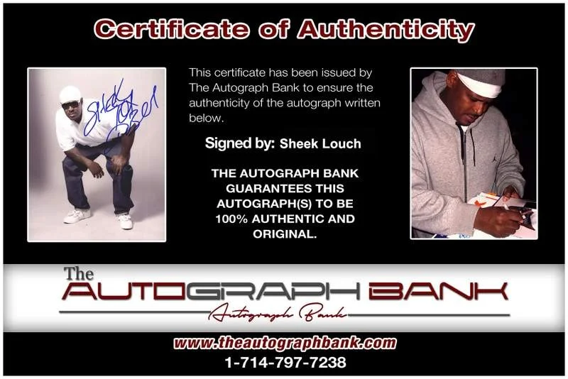 Sheek Louch — The Lox Sheek Louch signed rap 8x10 photo W/Certificate Autographed (A1063), image 2