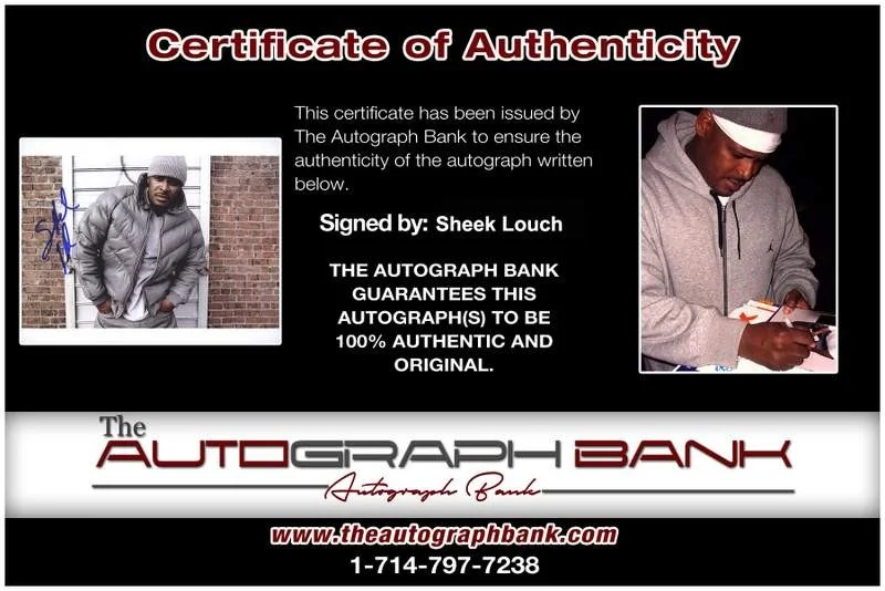 Sheek Louch — The Lox Sheek Louch signed rap 8x10 photo W/Certificate Autographed (A1071), image 2