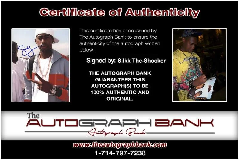 Silkk The Shocker — Silkk The-Shocker authentic signed rap 8x10 photo W/Certificate Autographed 1075, image 2