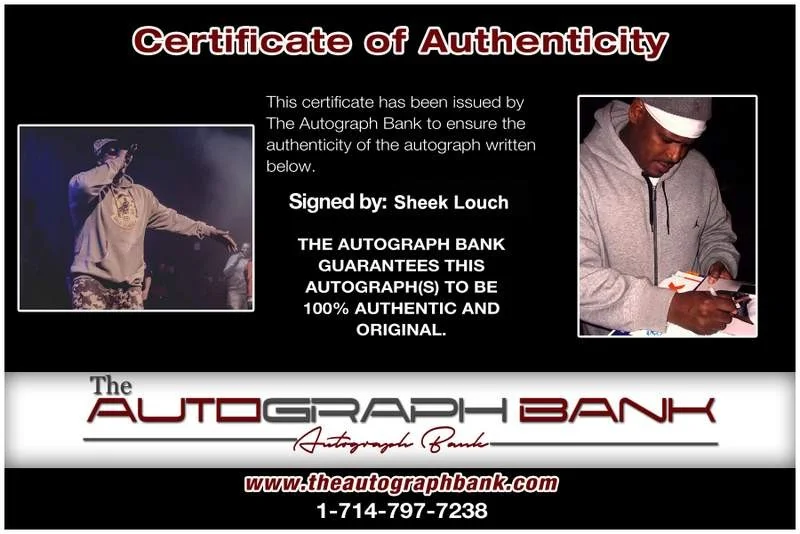 Sheek Louch — The Lox Sheek Louch signed rap 8x10 photo W/Certificate Autographed (A1069), изображение 2