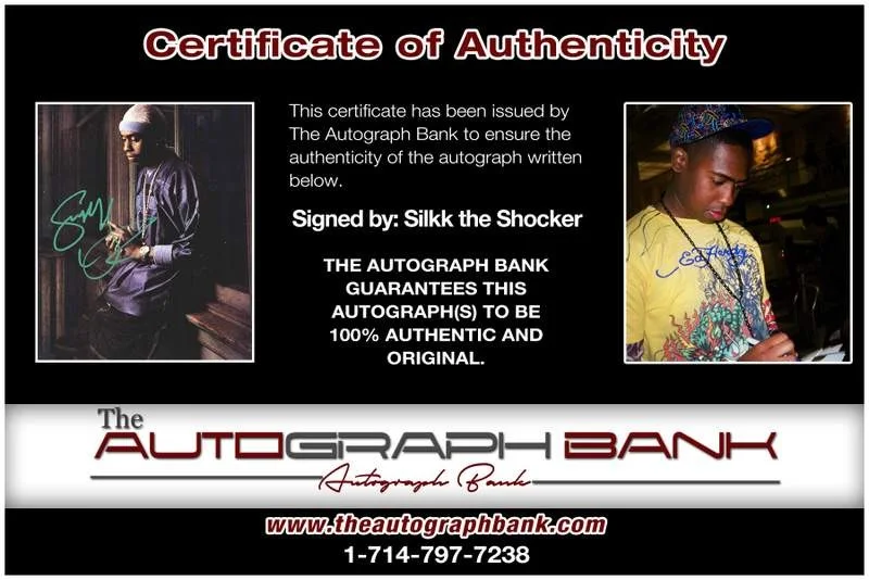 Silkk the — Silkk the Shocker authentic signed rap 8x10 photo W/Cert Autographed A00383, изображение 2