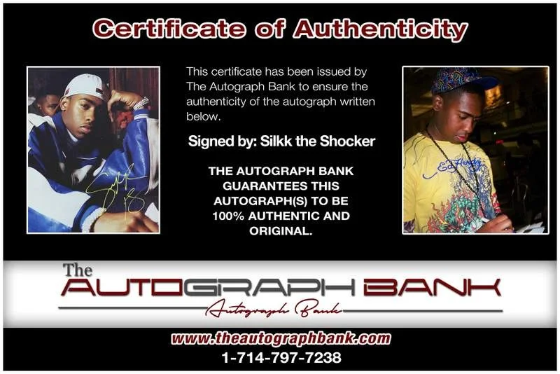 Silkk the — Silkk the Shocker authentic signed rap 8x10 photo W/Cert Autographed A00381, изображение 2