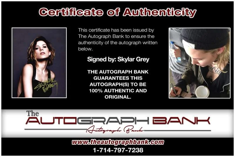 Skylar Grey — Skylar Grey authentic signed rap 8x10 photo W/Certificate Autographed (A0261), image 2