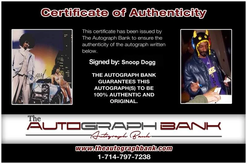 Snoop Dogg — Snoop Dogg Dog authentic signed rap 8x10 photo W/Certificate Autographed (A1108), изображение 2