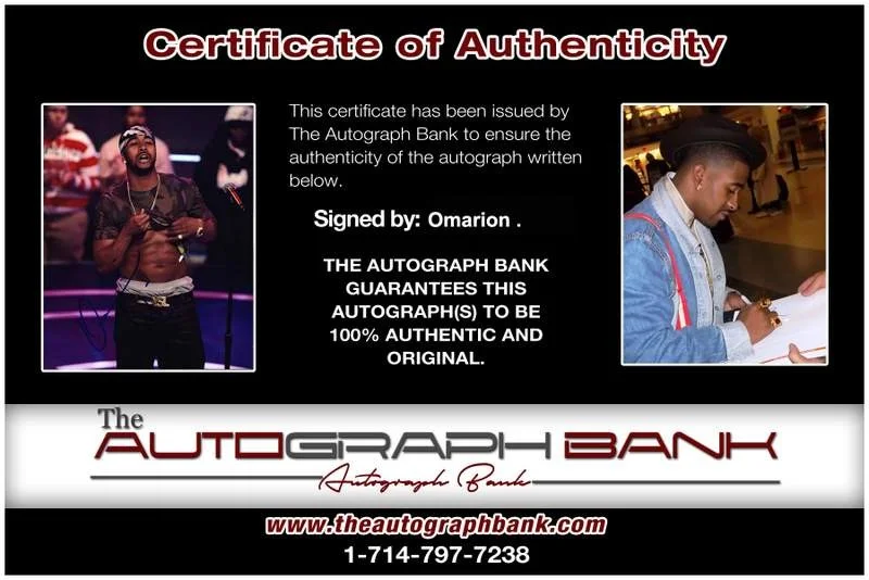Omarion — B2K Omarion authentic signed rap 8x10 photo W/Certificate Autographed (A1001), изображение 2