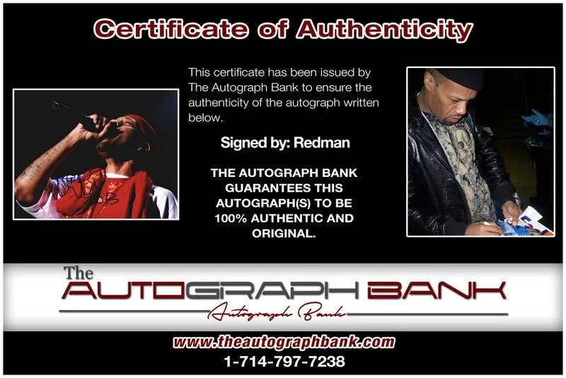 Redman — Redman authentic signed rap 8x10 photo W/Certificate Autographed (A00319), image 2