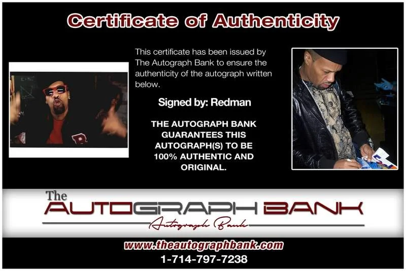 Redman — Redman authentic signed rap 8x10 photo W/Certificate Autographed (A00339), image 2