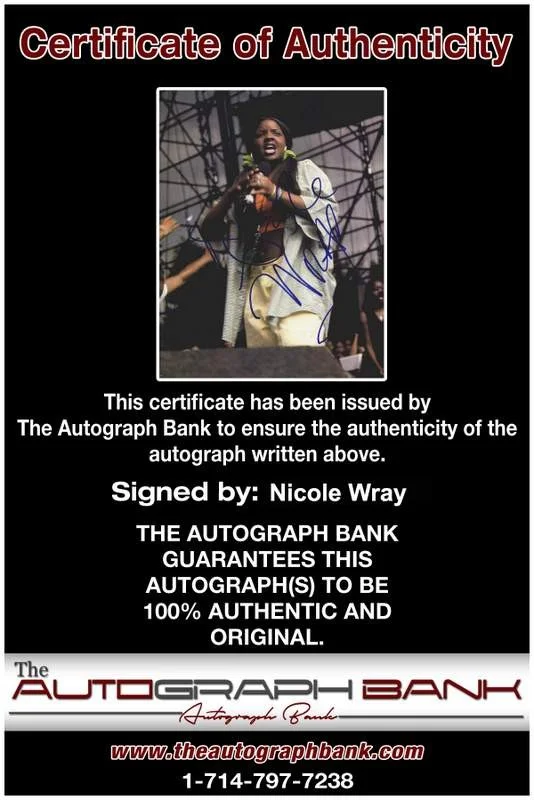 Nicole Wray — Nicole Wray authentic signed rap 8x10 magazine page W/Certificate Autographed 52, image 2