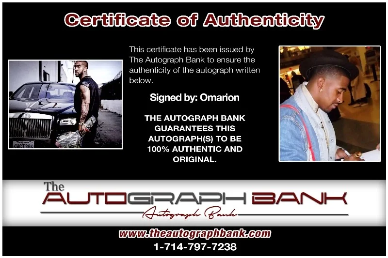 Omarion — Omarion authentic signed RAPPER 8x10 photo W/ Certificate Autographed (26-e), image 2