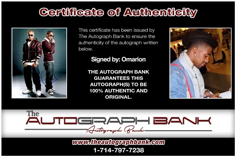 Omarion — Omarion authentic signed RAPPER 8x10 photo W/ Certificate Autographed (27-a), изображение 2