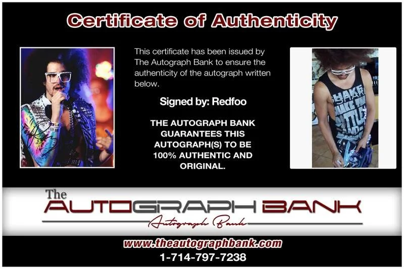 Redfoo — LMFAO Redfoo authentic signed rap 8x10 photo W/Certificate Autographed (A00075), image 2